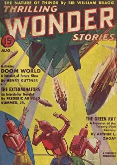 Sci Fi Magazine covers Collection: Thrilling Wonder Stories scifi magazine cover, The Exterminators