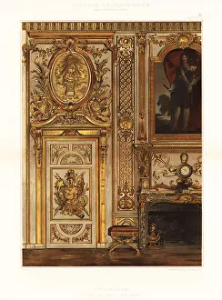 Hearth Prints: Throne room in the Palace of Fontainebleau, 17th century