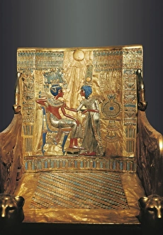Throne of Tutankhamun. ca. 1340 BC. Back of the Throne of Tutankhamun. ca. 1340 BC. Back of the