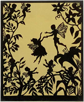 1835 Collection: Thumbelina flies off with her Fairy Prince