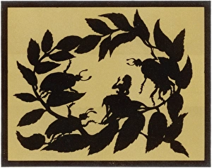 Andersen Gallery: Thumbelina ridiculed by the Lady Cockchafers