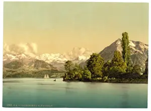 Thun Prints: Thun, Lake of, Blumlisalp and the Niesen, Bernese Oberland