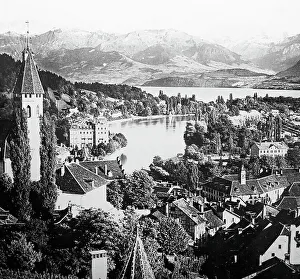 Thun Prints: Thun and Lake Thun, Switzerland, Victorian period