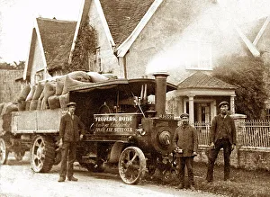 Lorries Prints: Thwaite Traction Engine early 1900s