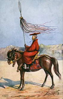 Savage Prints: Tibet - A High Lama Standard Bearer