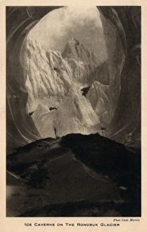 Tibet, Ice Caverns on Rongbuk Glacier, Mallory Expedition Tibet, Ice Caverns on Rongbuk Glacier, Mallory Expedition