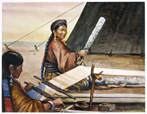 Tibetan Women Weaving