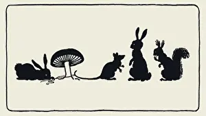 Toadstool Prints: Tickety Tock - Silhouette illustration