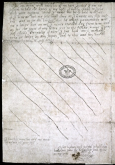Arrested Gallery: The Tide Letter from Princess Elizabeth to Queen Mary I