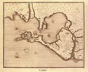 Horta Collection: Tile of the 18th century with scene of boats in