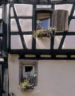 Alsace Prints: Timber Framed House, Riquewihr
