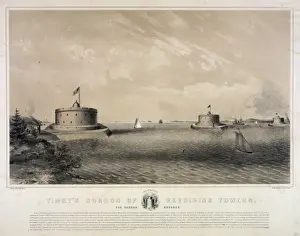 Revolving Prints: Timbys cordon of revolving towers, for harbor defence