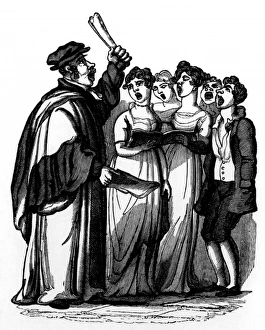 Images Dated 22nd February 2011: A timekeeper: singers in 1831