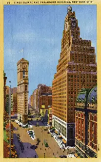 Iconic Prints: Times Square and Paramount Building, New York, USA