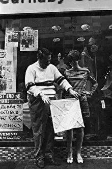 Tina Birch and Allan Sherman outside the Lady Jane boutique