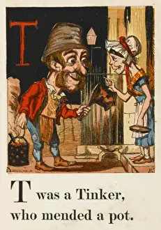Pedlars Prints: Tinker Returns Pot / 1867
