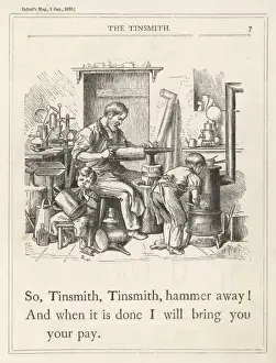Hammering Prints: Tinsmith in Workshop