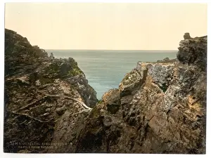 Tintagel Prints: Tintagel, King Arthurs Castle from valley, II, Cornwall, En