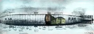 Tinted Prints: Tinted R34 cutaway drawing