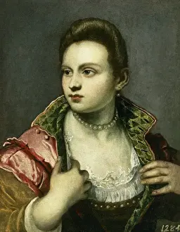 Jacopo Prints: Tintoretto (1518-1594). Marietta Robusti (1560?-1590), la T