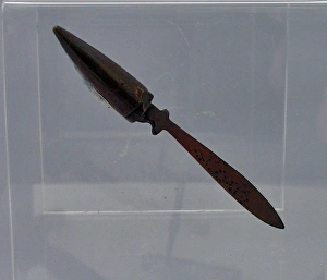 Images Dated 14th February 2012: A tiny letter opener beaten from a copper bullet