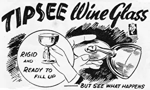 Dealers Prints: Tipsee Wine Glass
