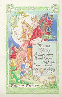 Oberon Prints: Titania & Oberon. Sub-title: Famous Fairies. A Fairy Ring