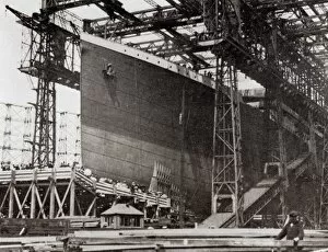 Belfast Collection: The Titanic in Belfast Dock