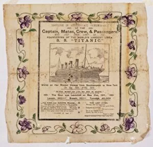 Sank Collection: Titanic commemorative napkin