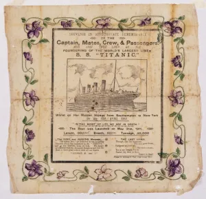 Maiden Prints: Titanic commemorative napkin