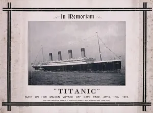 Ship Wreck Prints: Titanic In Memoriam card