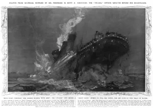 Images Dated 20th March 2012: Titanic - fifteen minutes before she sank