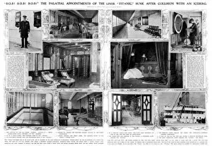 Images Dated 20th March 2012: Titanic - Palatial appointments of the liner sunk after iceb