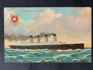 Images Dated 16th February 2021: Titanic postcard from passenger and victim Alfonzo Meo