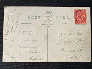 Titanic postcard from passenger and victim Alfonzo Meo