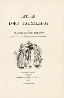 Birch Prints: Title page of 18th edition (1890) of Little Lord Fauntleroy by Frances Hodgson Burnett