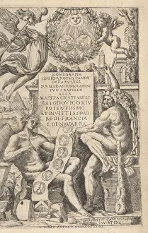Ignatio De Lazari Prints: Title page with allegorical figures from Iconografia