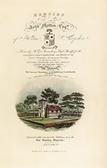 Churchyard Prints: Title page with calligraphic title and vignette of English Tudor