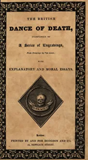 Gleadah Gallery: Title page with calligraphy and skulls and crossbones