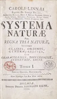 Classification Prints: Title page from Carl Linnaeuss Systema Naturae (1758)