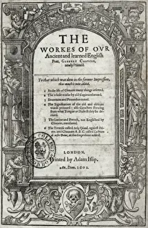 1603 Prints: Title page - Chaucer