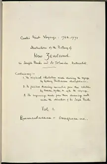 Title page from Cooks first voyage, 1768-1771