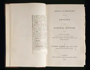 Darwin200 Prints: Title page of Darwins Researches