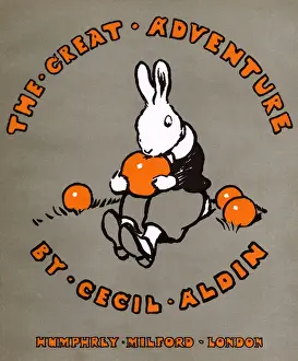 Aldin Prints: Title page design by Cecil Aldin, The Great Adventure