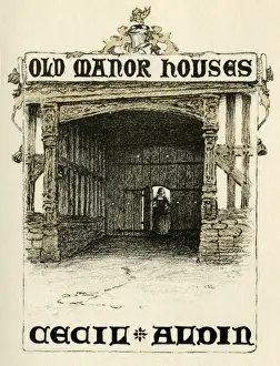 Timbered Prints: Title page design by Cecil Aldin, Old Manor Houses