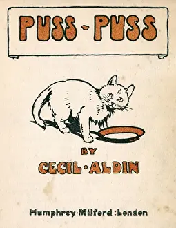 Pussy Prints: Title page design by Cecil Aldin, Puss Puss