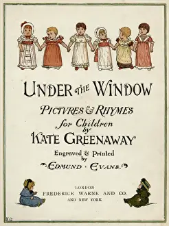 Evans Prints: Title page design, Under the Window by Kate Greenaway