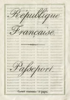 Images Dated 3rd July 2017: Title page, French passport