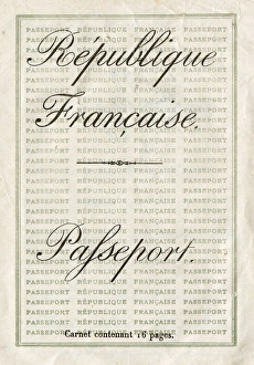 Images Dated 3rd July 2017: Title page, French passport