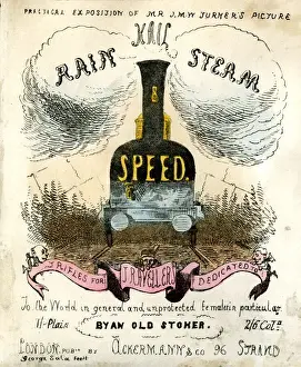 Hail Prints: Title page, Hail, Rain, Steam and Speed by an Old Stoker